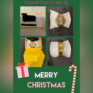 Woman’s Authentic INVICTA GOLD WATCH BRAND NEW